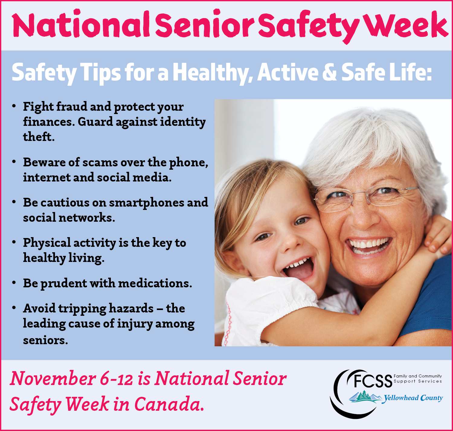 National Senior Safety Week Yellowhead County