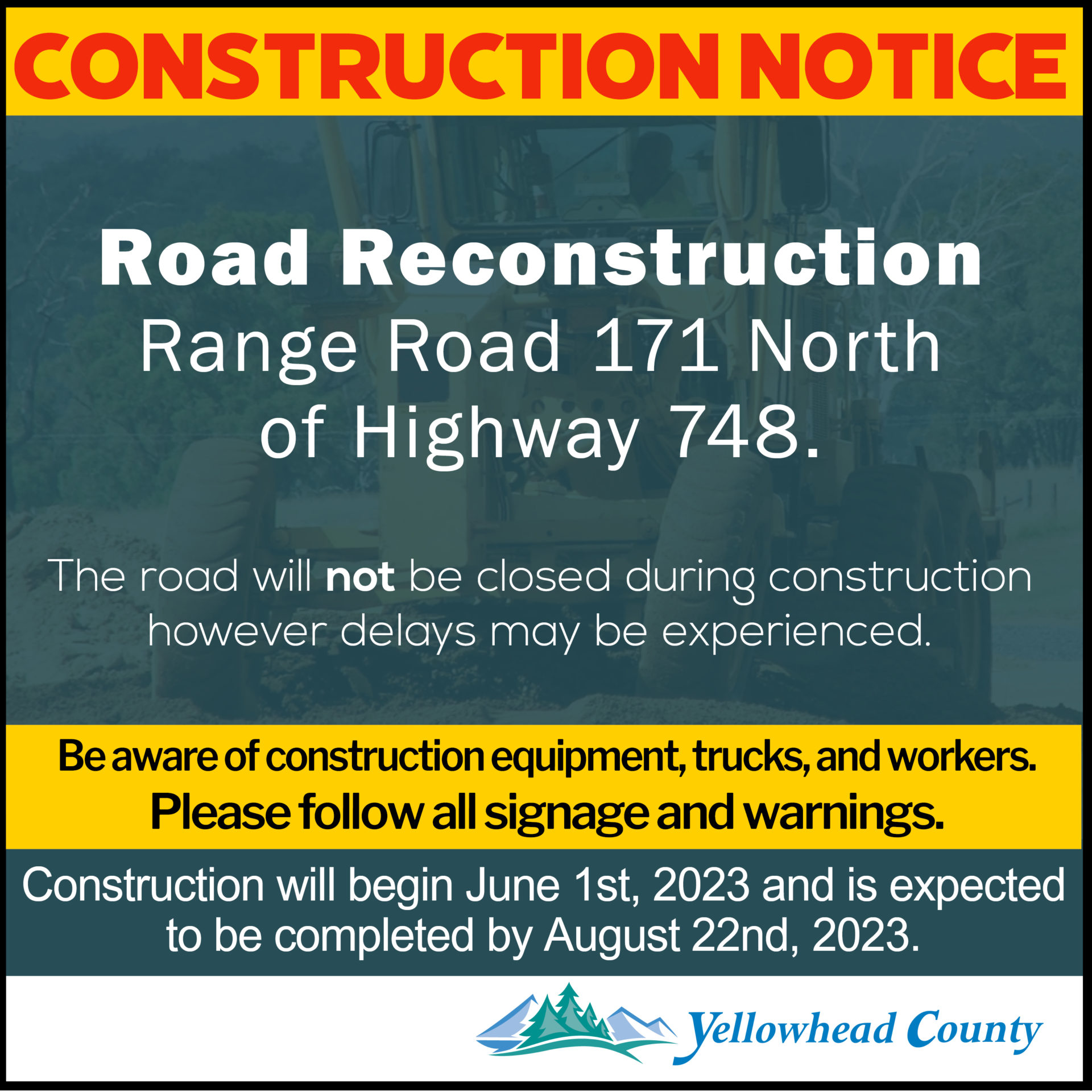 Range Road 171 Road Reconstruction Yellowhead County